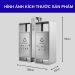 Kích thước thùng rác đôi bằng inox